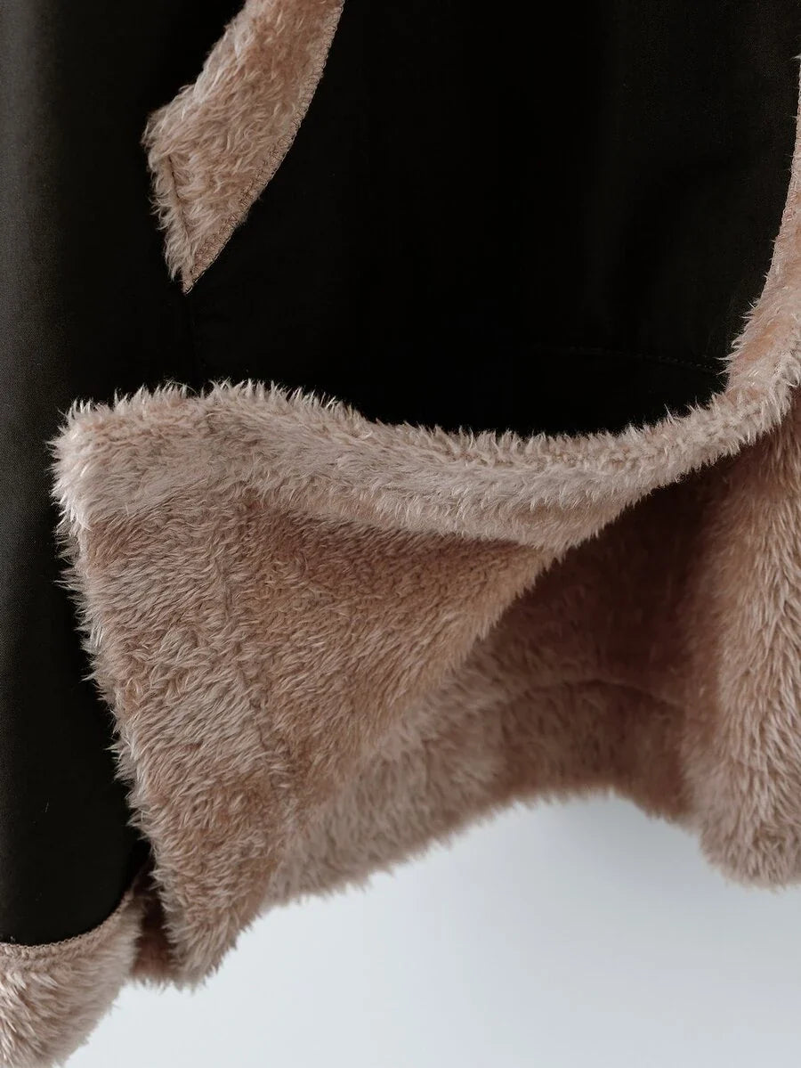 Plus Size Longline Knit Hoodie with Pockets