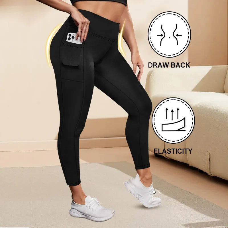 Plus Size High-Waisted Workout Leggings with Pockets