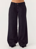 Waylon Low Rise Denim Jeans - Black